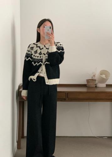 wool Nordic cardigan