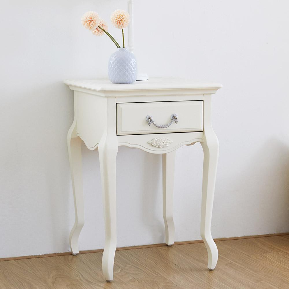 퀸앤 화이트 엔틱 원목 협탁