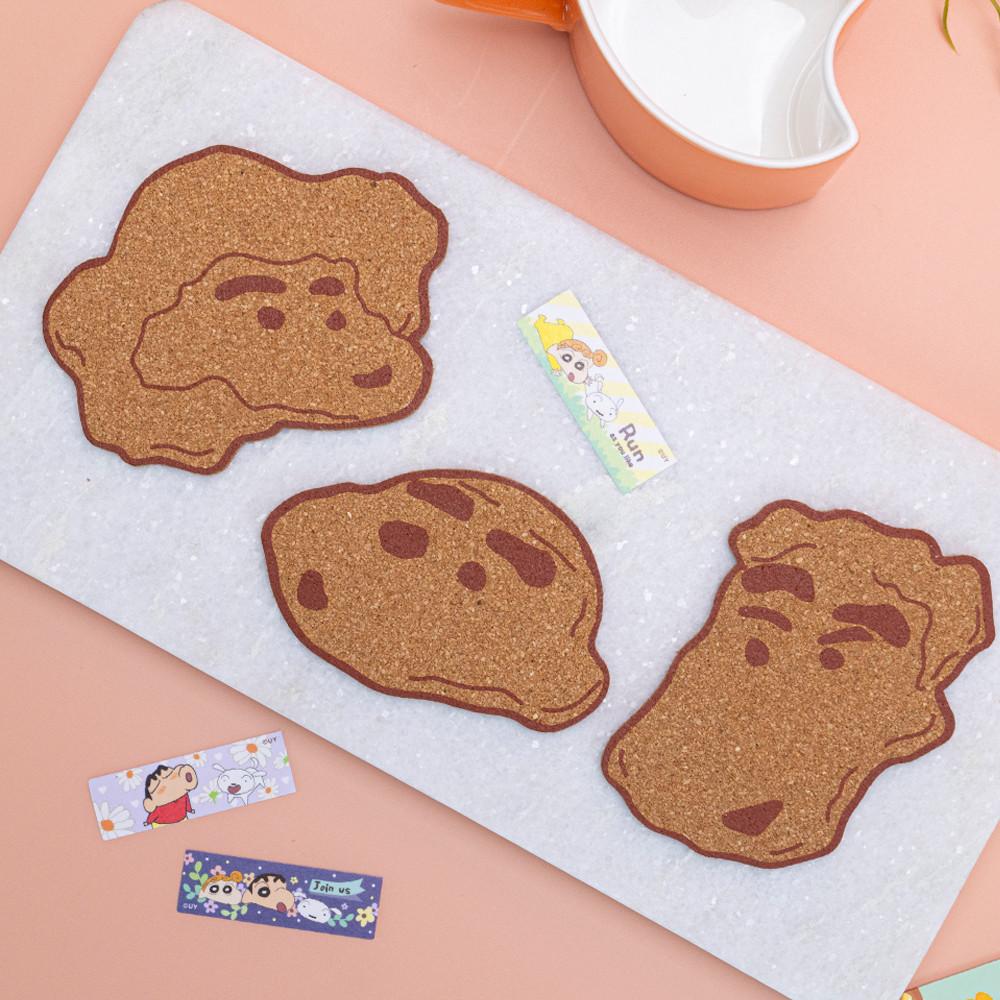 짱구는못말려 코르크 컵 코스터 컵받침