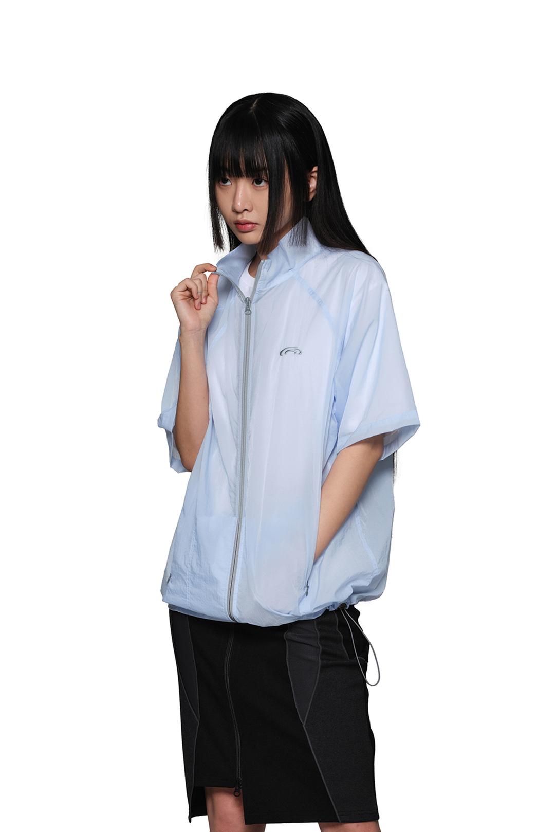 PACKABLE SHORT-SLEEVE HALF JACKET - ICE
