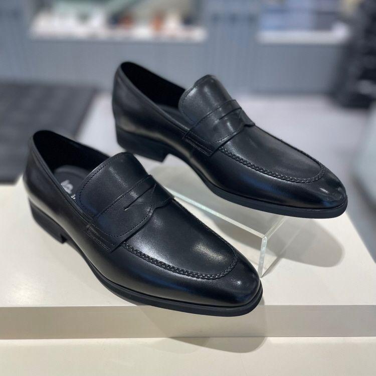 남성 3.5cm 쿠션 스트레이트 U팁 정장구두-PFDSHL365BK