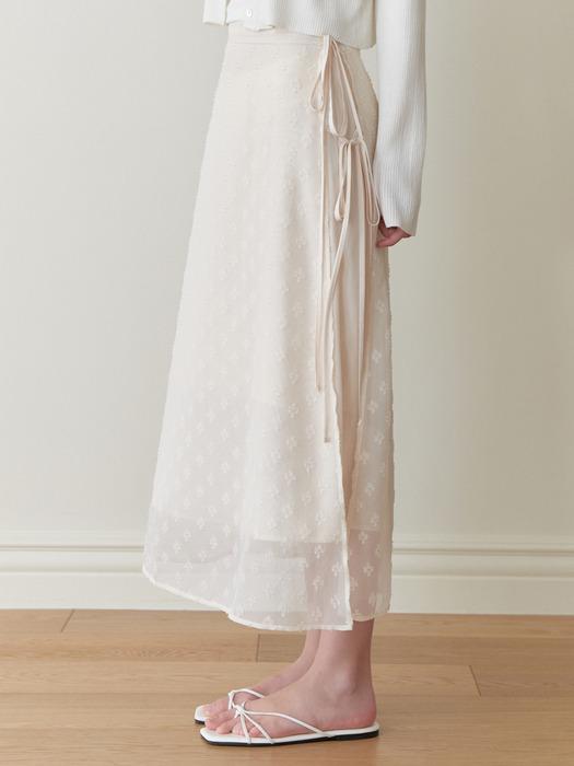 [단독]Cotta layered skirt (cream)