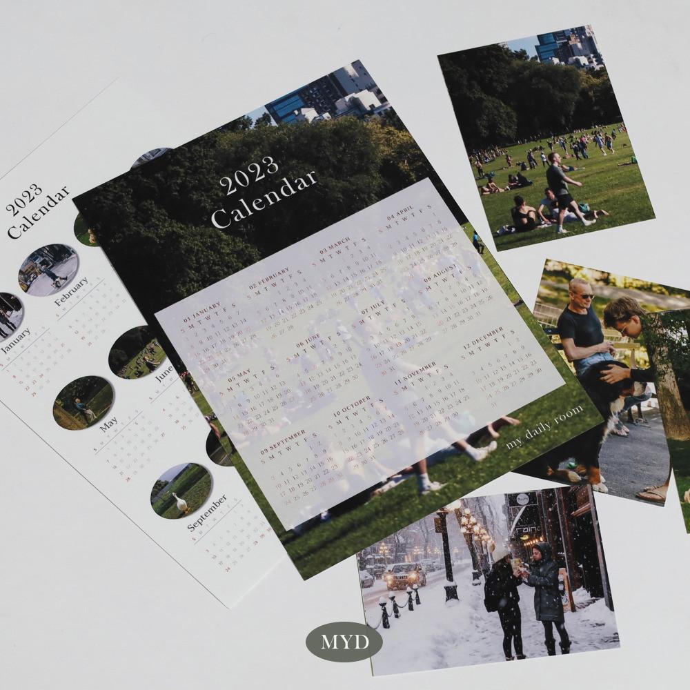 마이데일리룸 2023 달력 감성 캘린더 포스터 엽서 카드 세트