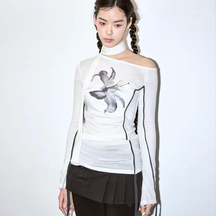 LILY SCARF TOP [IVORY]