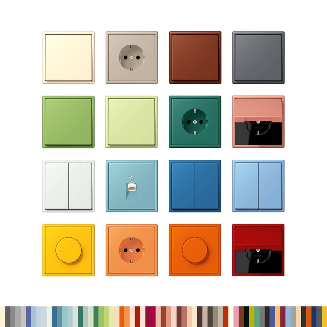 LC range - Le Corbusier 르 꼬르뷔제 플라스틱 스위치