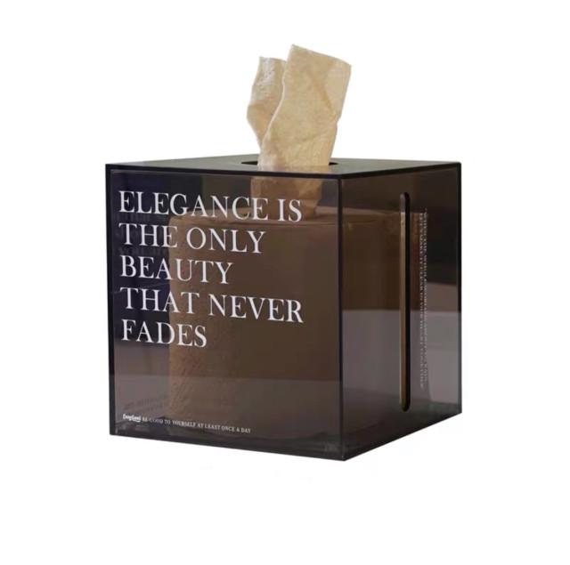 아크릴 정사각 두루마리 롤 휴지케이스