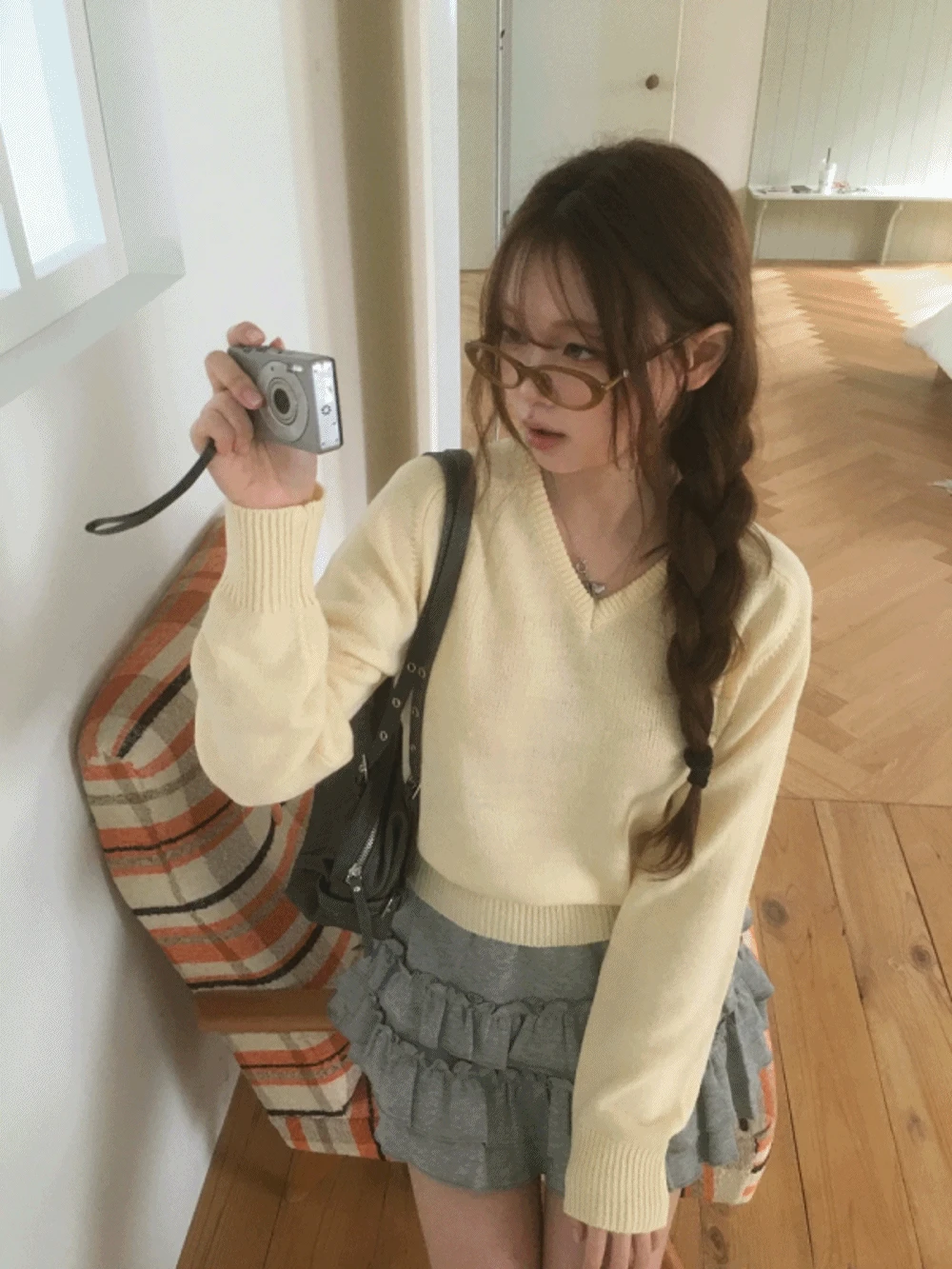 [봄신상♥] 미뉴엣 펜던트 V knit