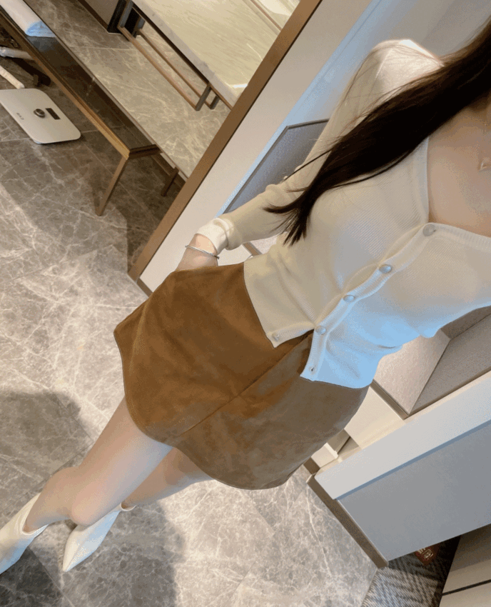 인기대박💕어텀 스웨이드 미니 스커트