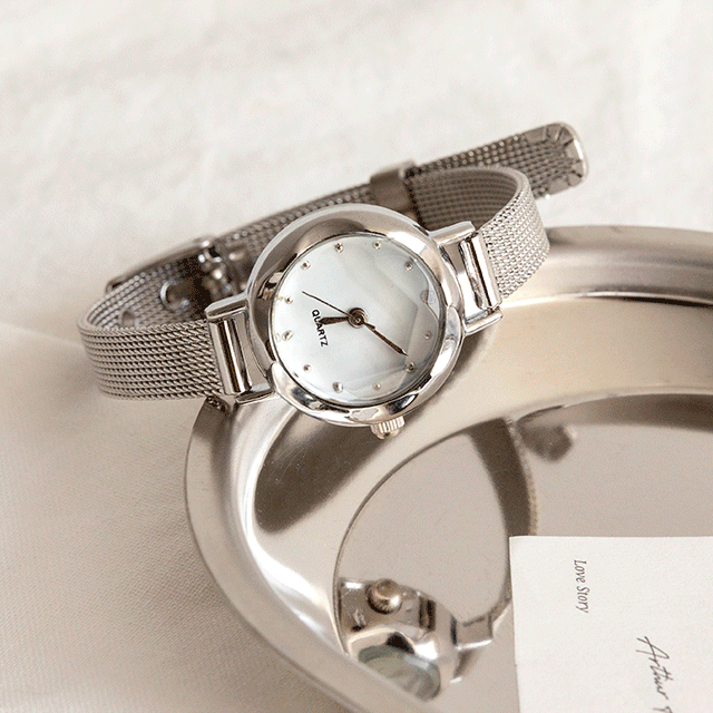 여리 메탈 밴드 손목 시계