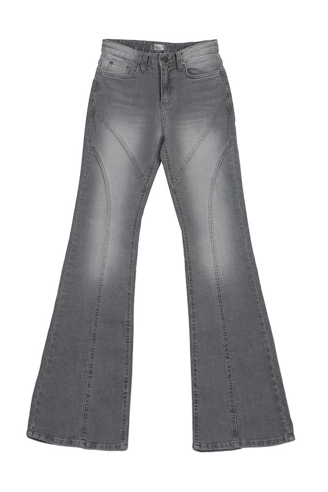 (LONG)LINE WASHING DENIM PANTS GRAY