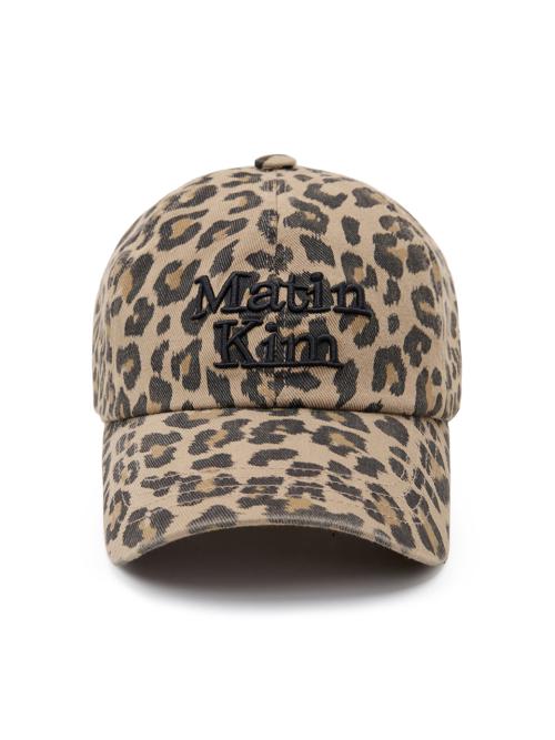 MATIN LEOPARD VOLUME LOGO BALL CAP IN DARK BEIGE