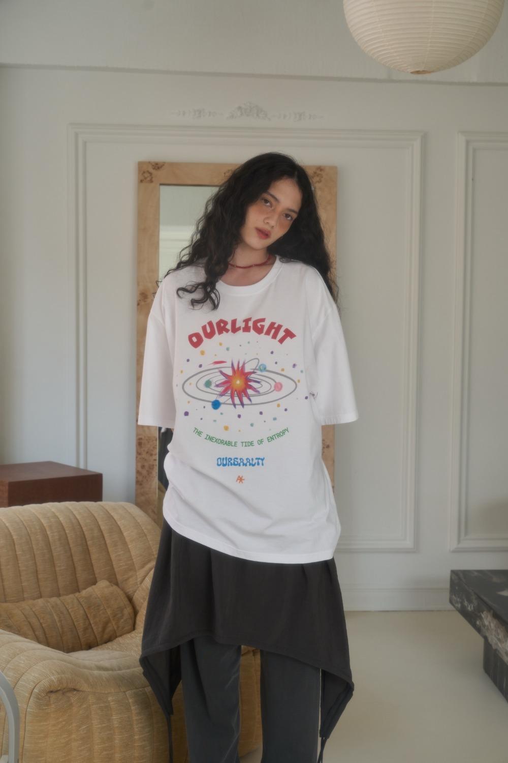 Saalty Space Overfit T-shirt / White