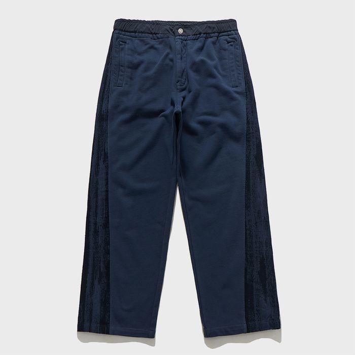 CURVED CONTRAST EASY PANTS / D.NAVY