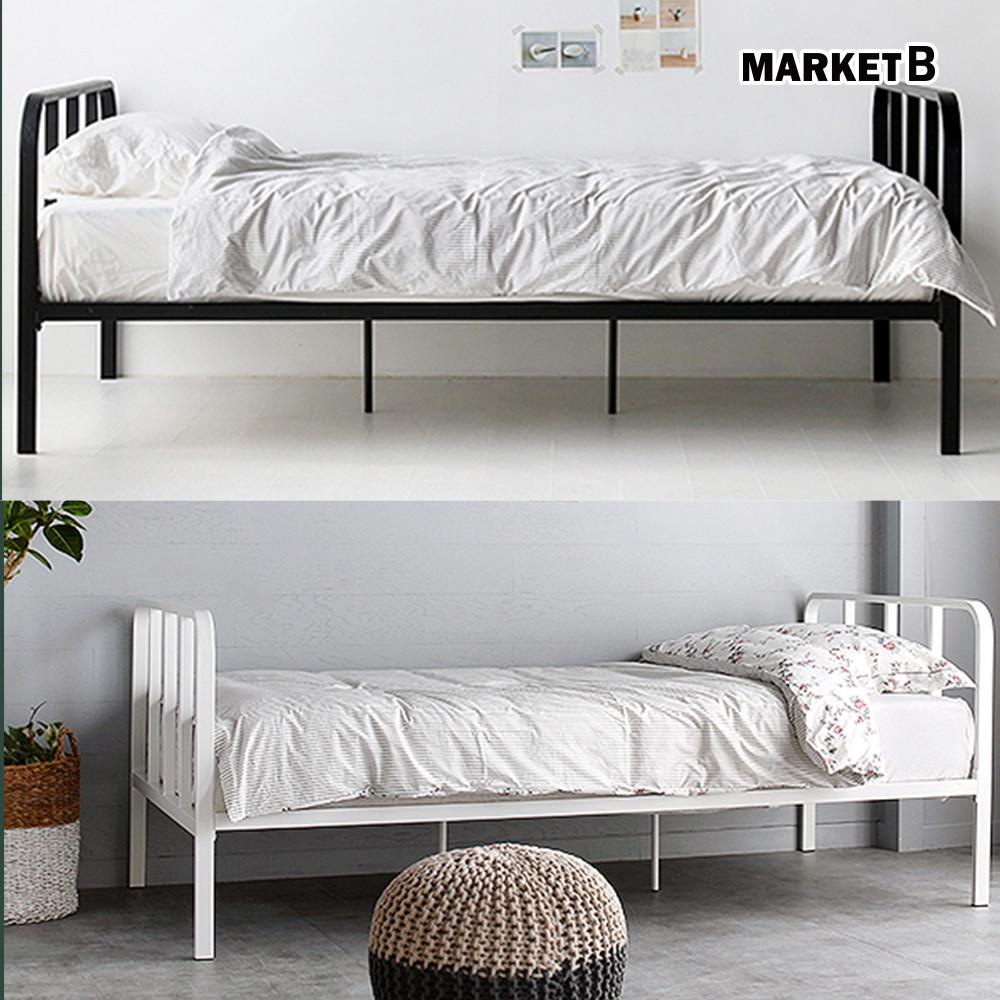 마켓비 철제침대 이케아 침대 슈퍼싱글 침대프레임 퀸 조립식 화이트 중학생