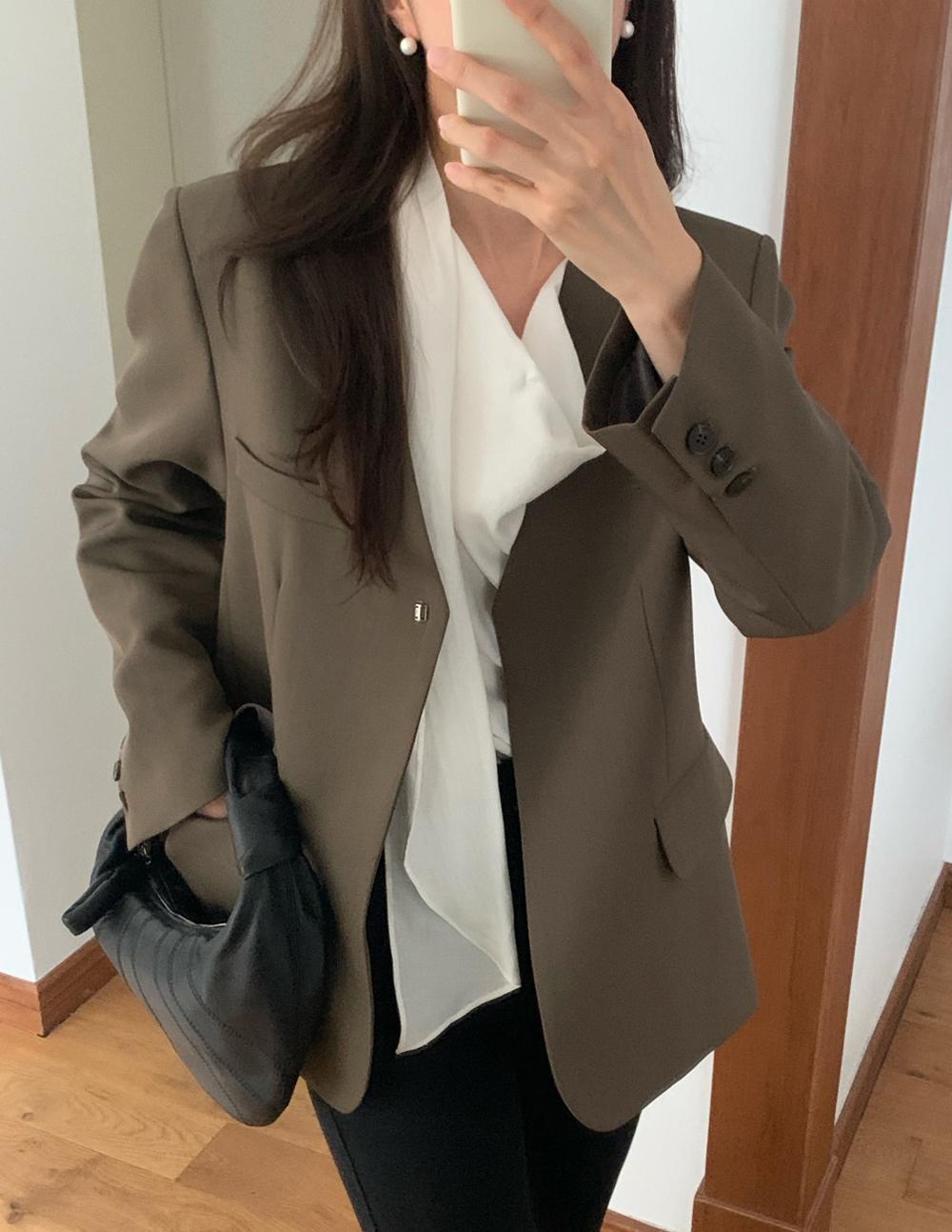 가내스라 그레인 노카라자켓 (2color)