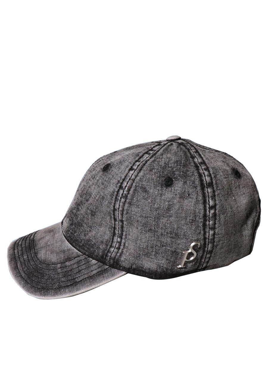 VINTAGE WASHING BLACK DENIM BALL CAP