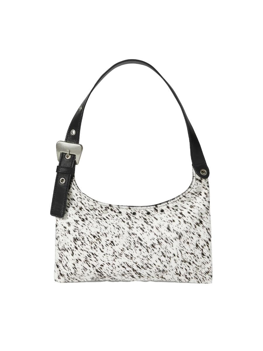 City Flat Shoulder Bag (Cowhide Oreo Mix)