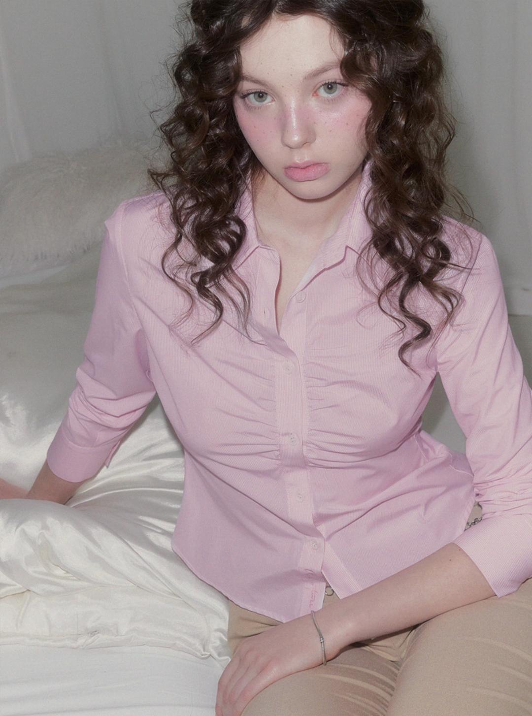 필렌 셔링 슬림핏 긴팔 셔츠