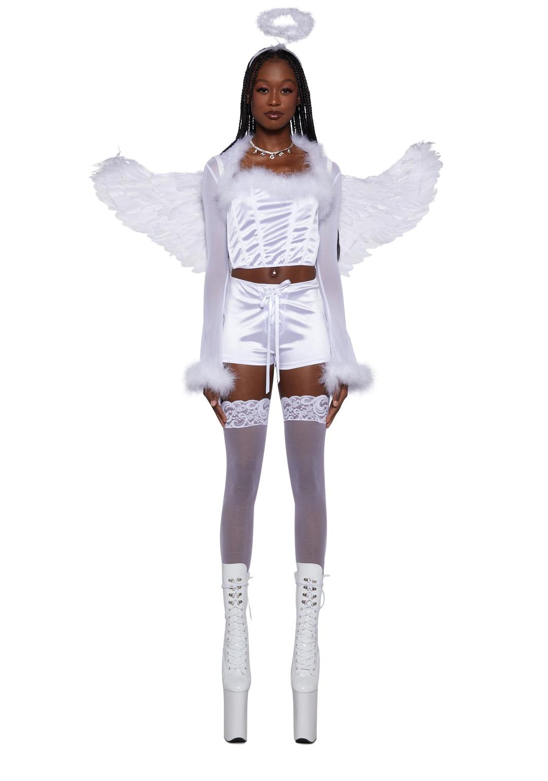 Sent From Heaven Angel Costume - WHITE / Large