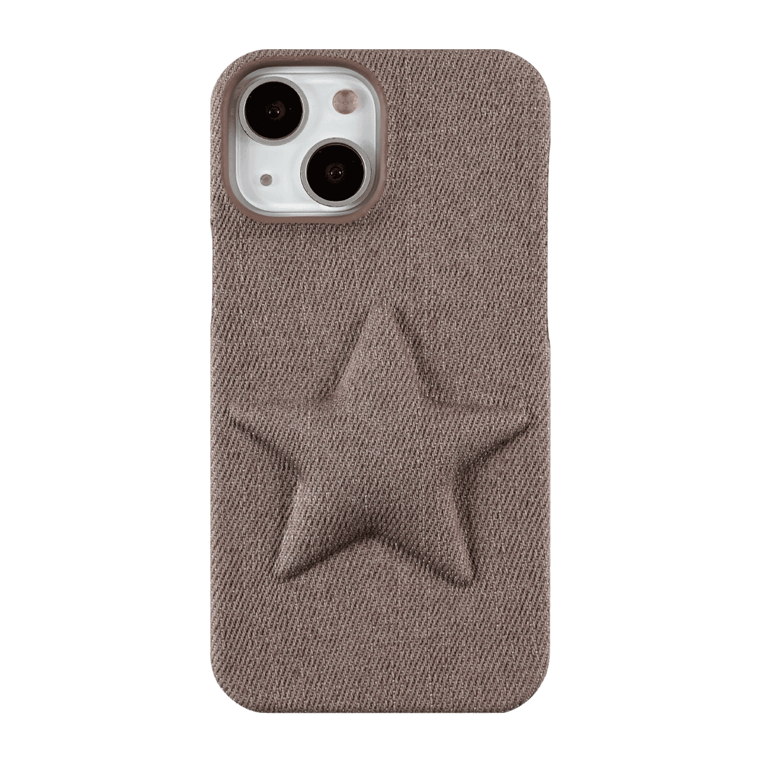 Star cushion case (brown)