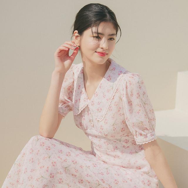 에트몽 One Off Shoulder Shirring dress, Beige - 위시버킷
