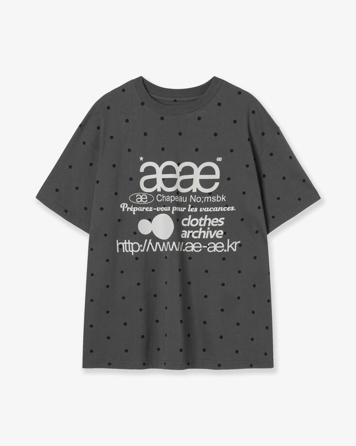 WEB LOGO DOT T-SHIRTS [CHARCOAL]