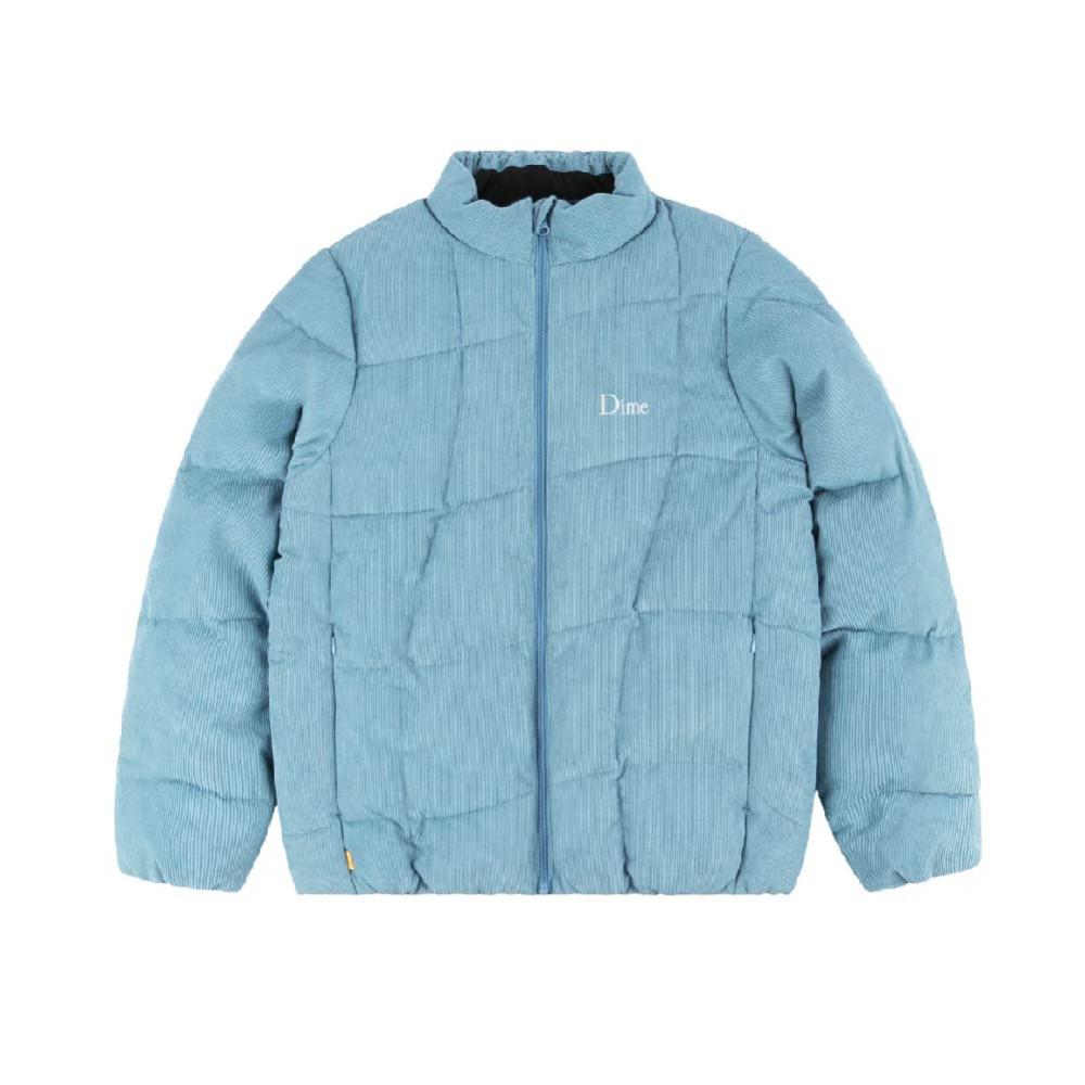 [DIME] 다임 코듀로이 웨이브 푸퍼 라이트 블루 숏패딩 패딩 숏패딩 로고 스트릿웨어