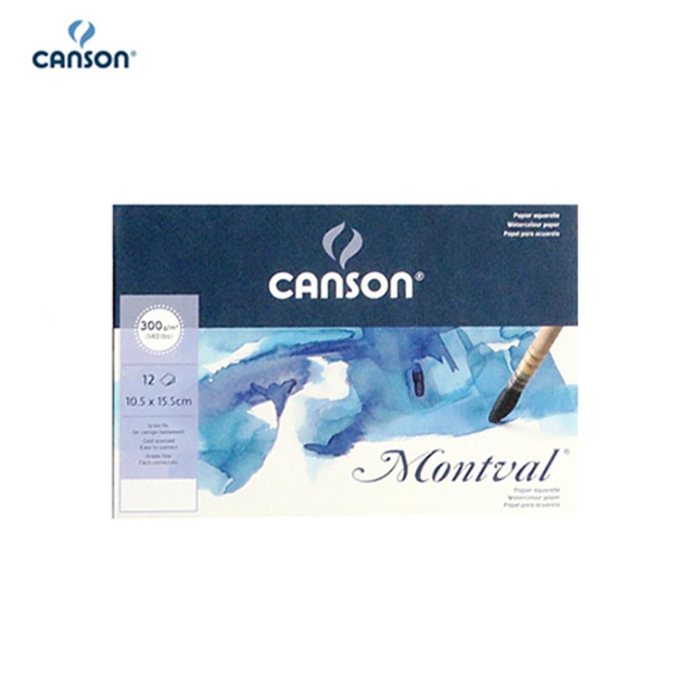 캔손 몽발 수채화패드 제본형 스케치북 300g 10x15