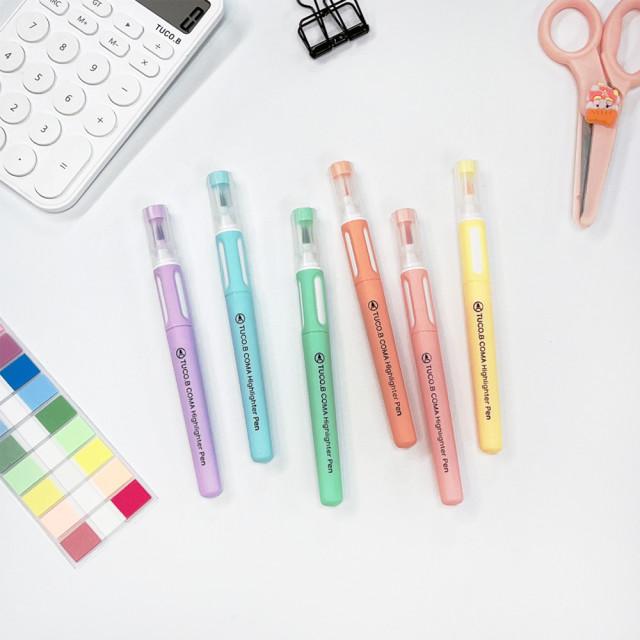 투코비 코마 소프트 브러쉬 형광펜 6색 세트