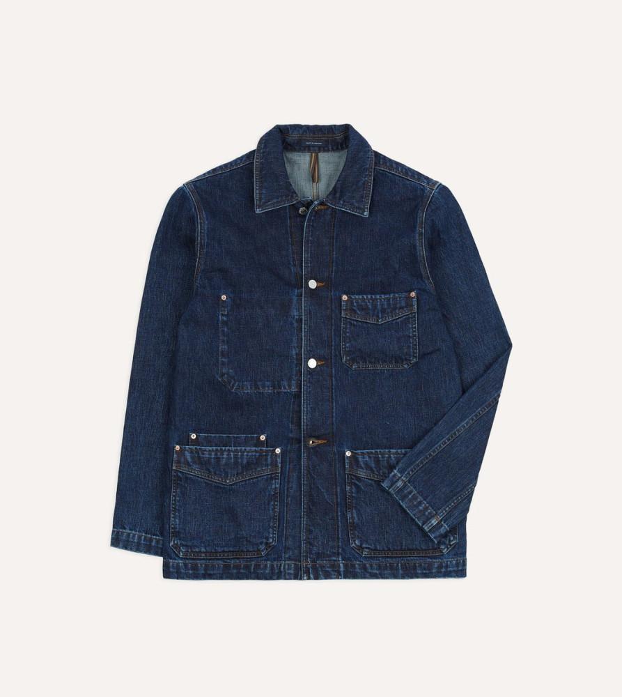 드레익스 Stone Wash Selvedge Denim Five-Pocket Chore Jacket