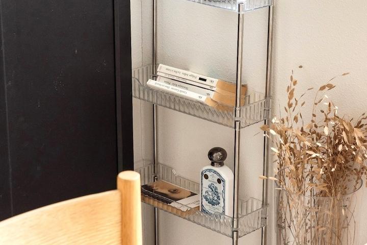 투명 틈새트롤리 슬림선반 투명  이동식 수납장 2단/3단/4단