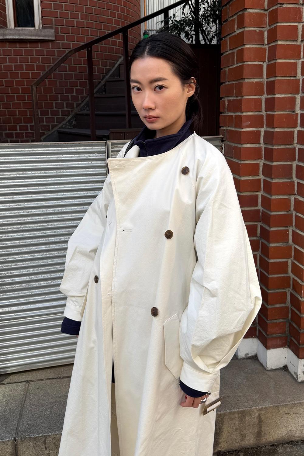 [3차] Nua Trench Coat_Ivory