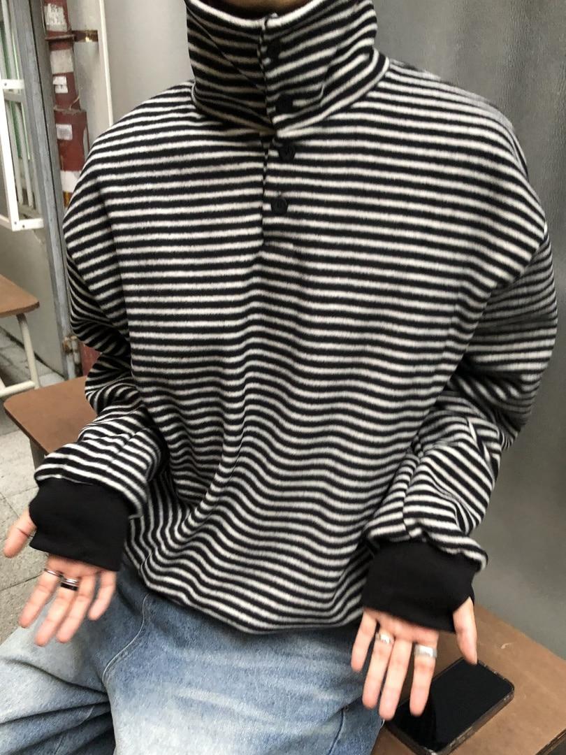 OT 하이넥 더블 카라 후리스 워머티 3c