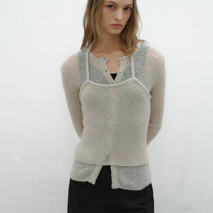 ALPACA HALTER KNIT [GREY]