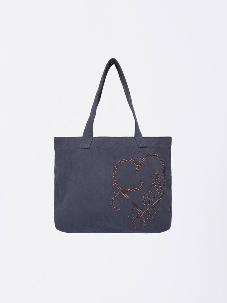 Faith Rhinestone Eco Bag Washed Navy