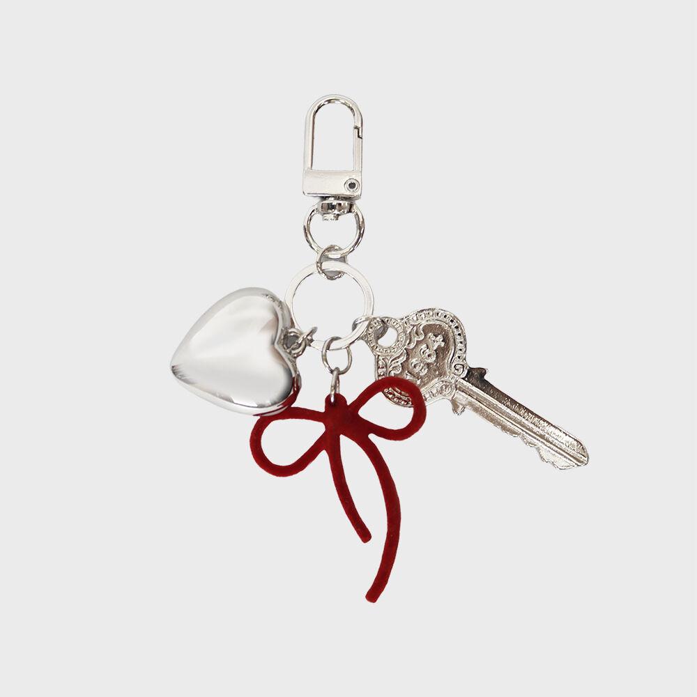 RIBBON UNLOCKED KEYRING_RED