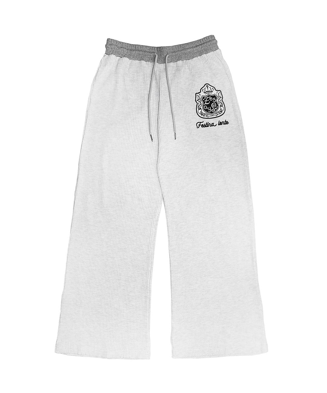 E.E WAFFLE PANTS - LIGHT GRAY