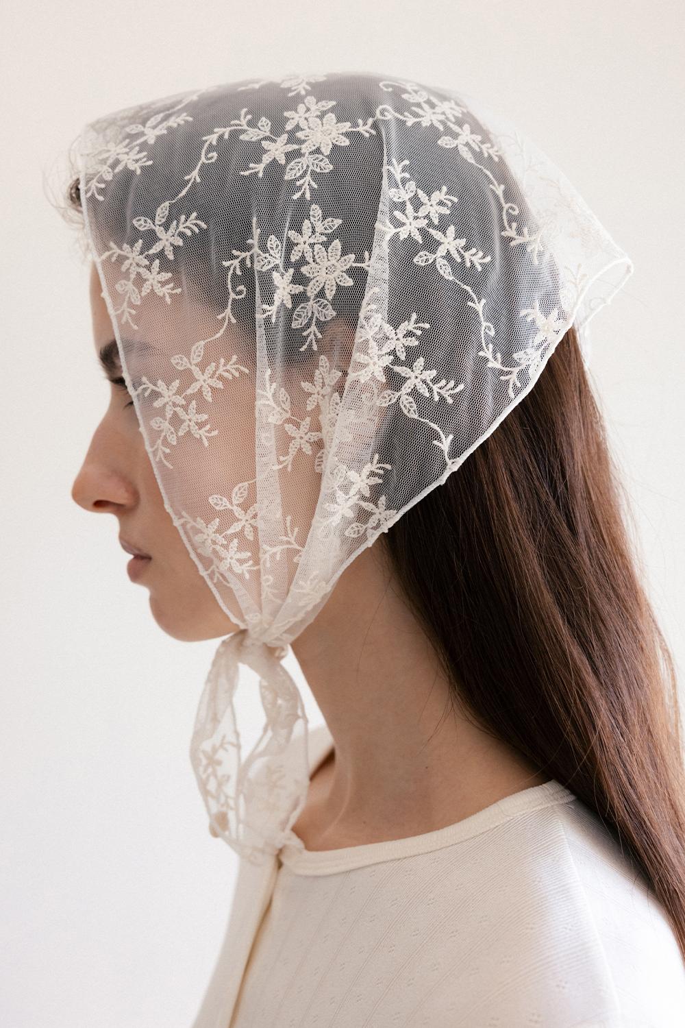 FLOWER LACE BANDANA_TT5S709IV