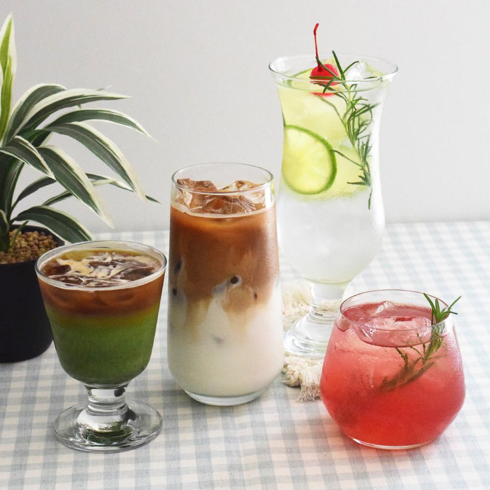 예쁜 카페 유리컵 고블렛잔 16종 모음전 홈카페 에이드