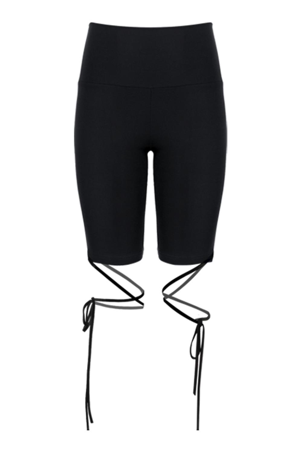 STRING BIKER SHORTS [BLACK]