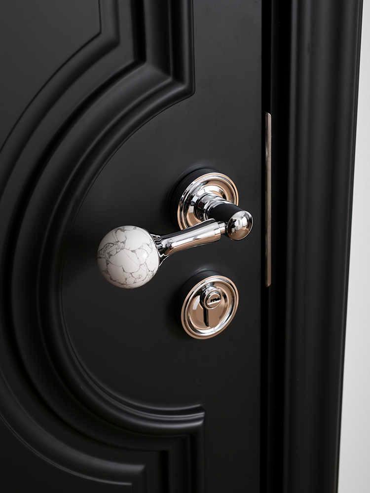 북유럽 럭셔리 RUX 대리석 실버 2단 방문 손잡이 가구 손잡이 인테리어 A