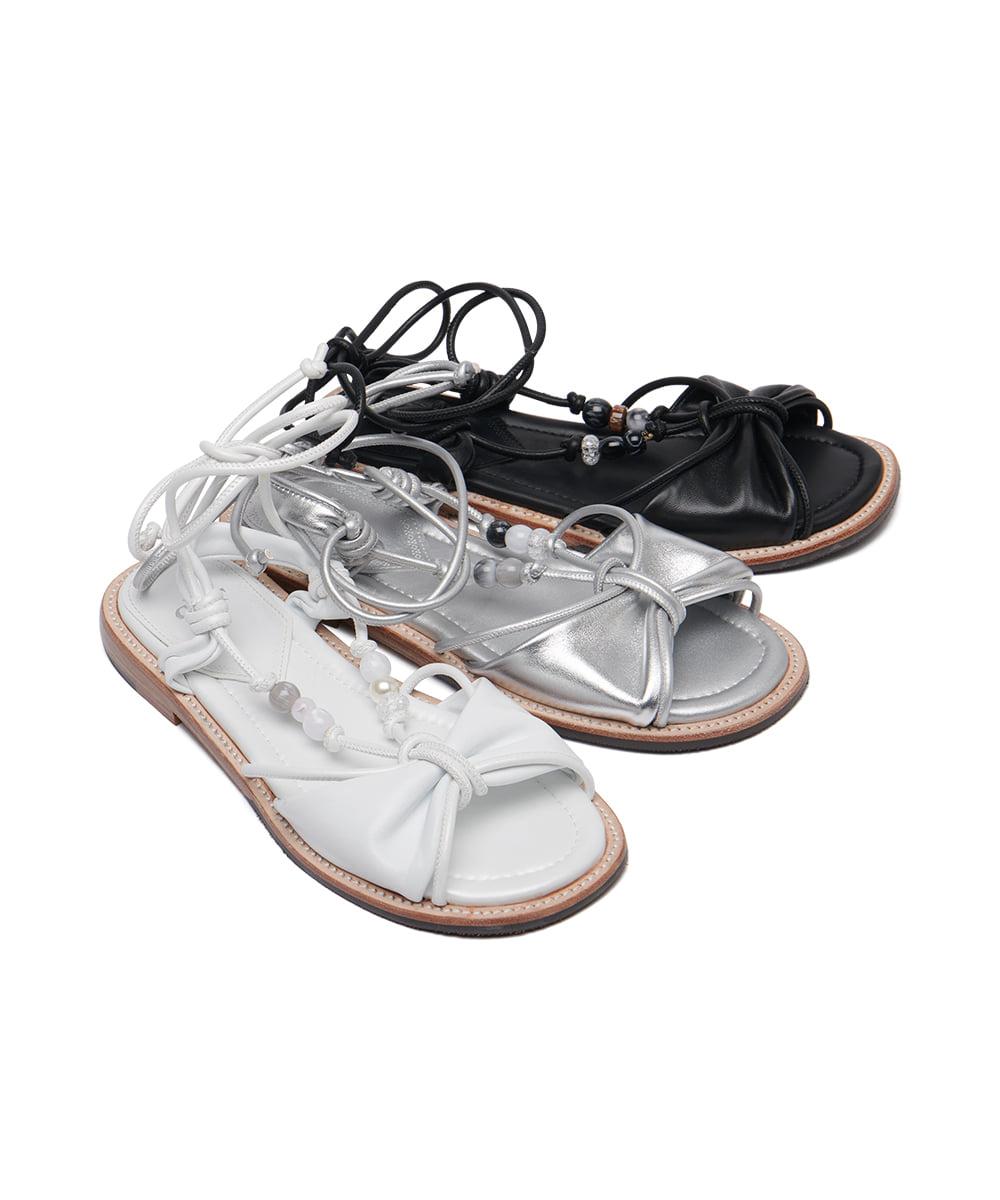[박선아 착용] BEADS KNOT SANDALS - 3 colors