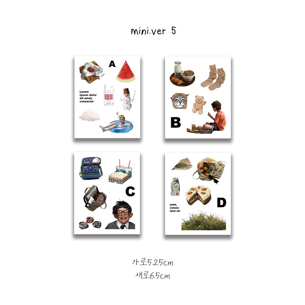 [ mini object ver.5 ] 오브제스티커 오브제 다이어리꾸미기 다꾸 다꾸스티커 스티커 스크랩