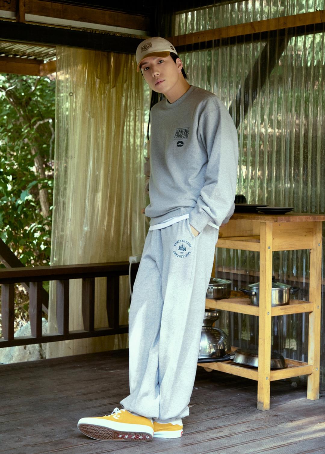 MARITHE X NICE WEATHER SAINT LEU SWEATPANTS heather gray