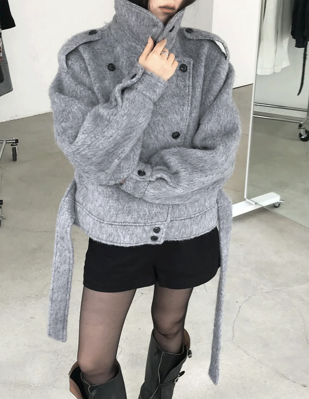 울 브러쉬 코트 - CT