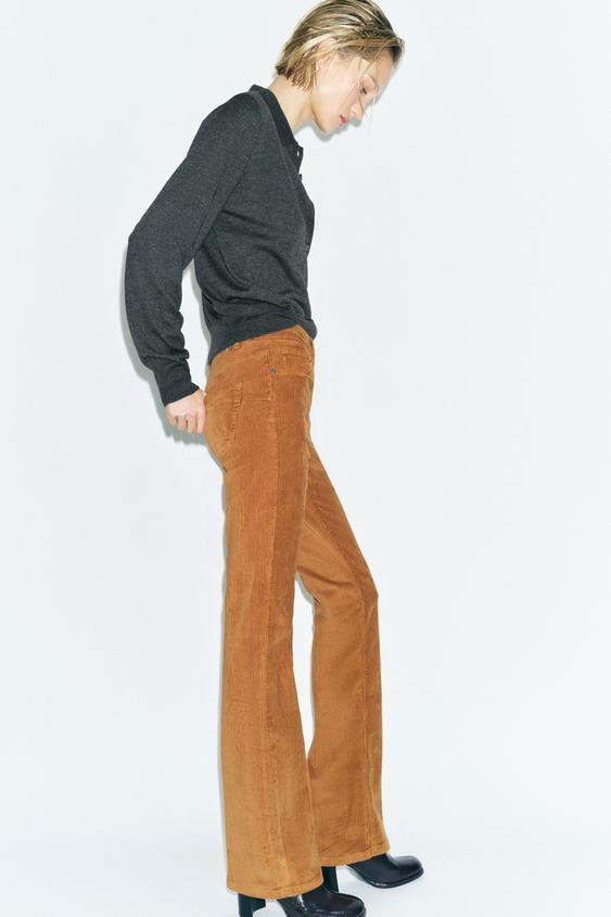 PANTALON FLARE EN VELOURS CÔTELÉ ZW COLLECTION