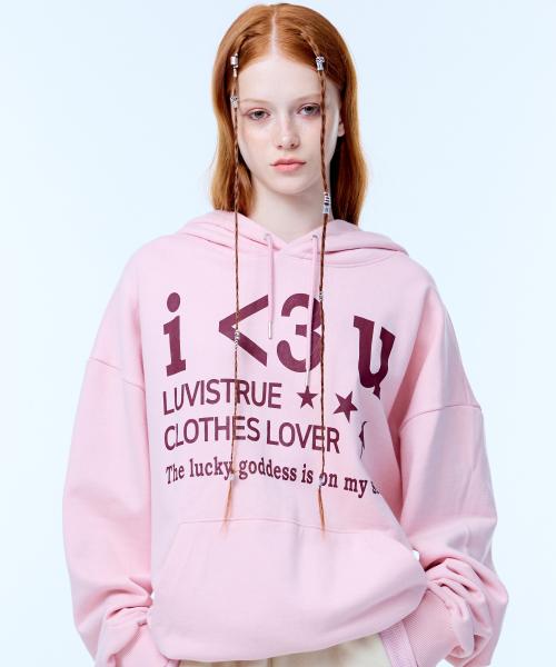 PA LETTERING HOODIE(PINK)