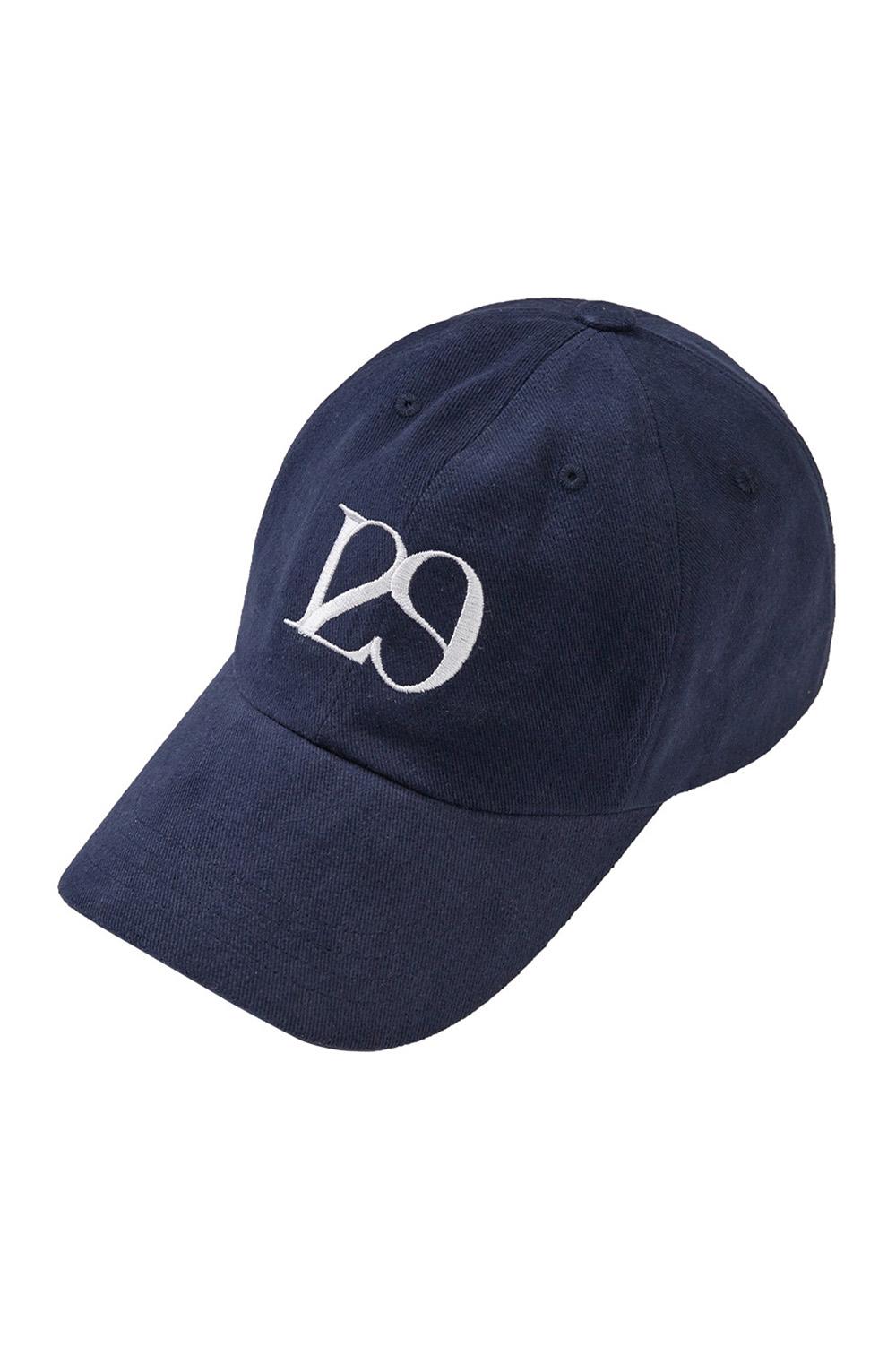 129 스티치 로고 볼 캡 네이비