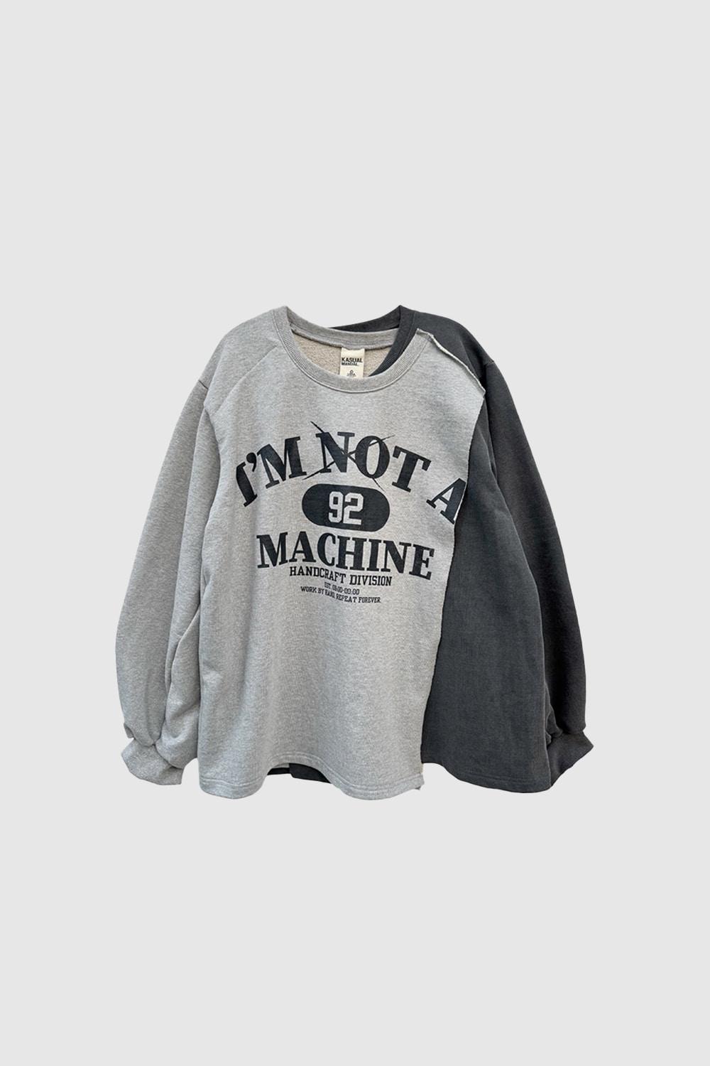 [캐주얼매뉴얼] DOUBLE-LAYERED MACHINE SWEATSHIRT