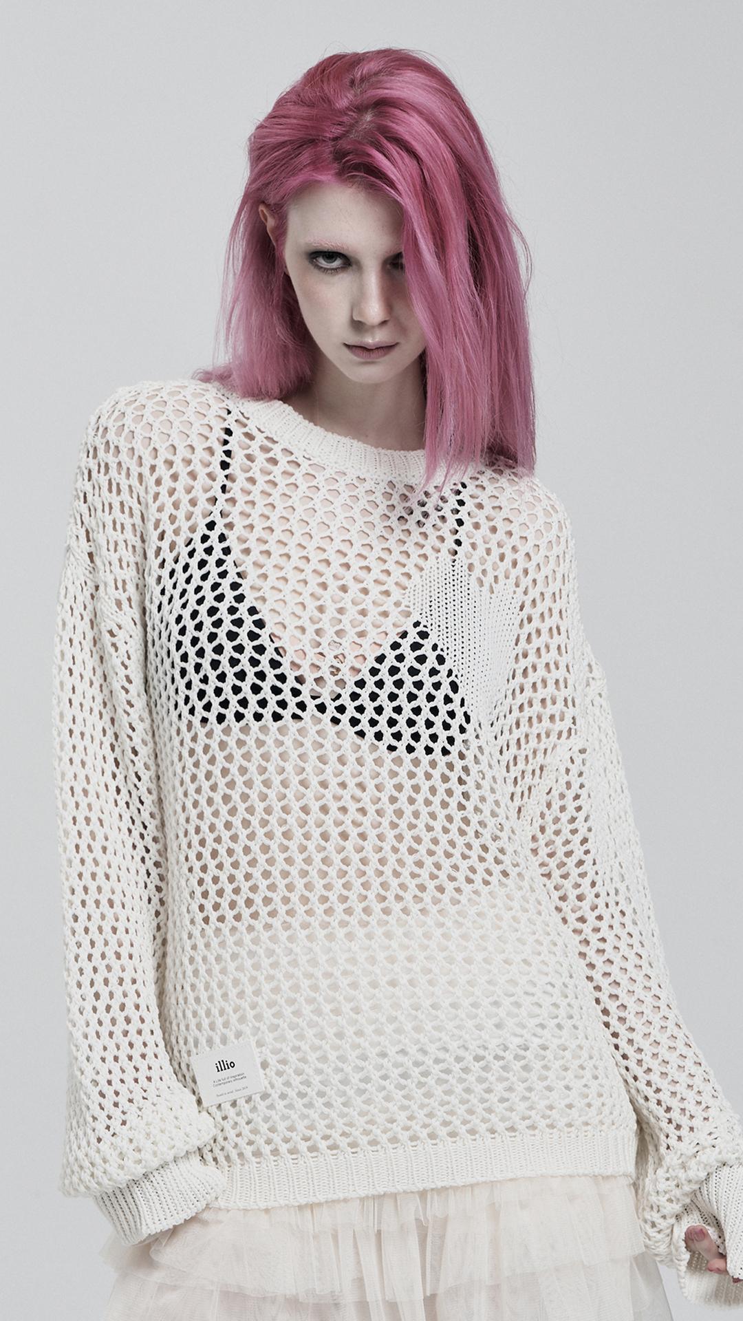 IVORYHEART MESH PULLOVER